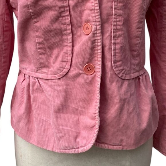 Talbots Corduroy Blazer Jacket Pink Ballet Girly Barbiecore Feminine Coquette -8 - Picture 4 of 14